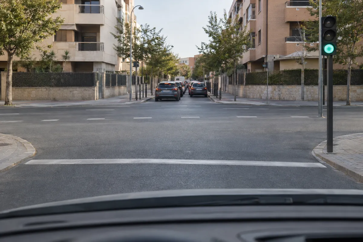 La salida ocupada obliga a esperar antes de bloquear la circulación transversal.