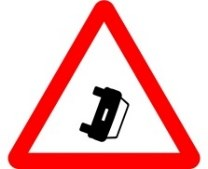 Señal: Obstrucción en la calzada: lugar en el que hay vehículos que obstruyen la calzada debido a avería, accidente u otras causas
