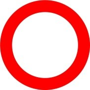 Señal: Circulación prohibida: prohibición de circulación de toda clase de vehículos en ambos sentidos