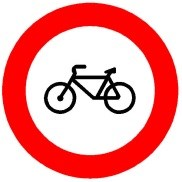 Señal: Entrada prohibida a ciclos: prohibición de acceso a ciclos