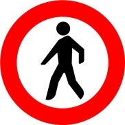 Señal: Entrada prohibida a peatones: prohibición de acceso a peatones