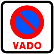 Señal: Estacionamiento prohibido en vado