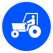Señal: Camino obligatorio para tractores: obligación para los conductores de tractores de utilizar el camino a cuya entrada esté situada