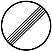 Señal: Fin de prohibiciones: desde ahí dejan de aplicarse las prohibiciones específicas de señales anteriores para vehículos en movimiento