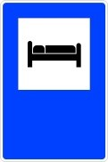 Señal: Hotel o motel: situación de un hotel o motel