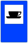 Señal: Cafetería: situación de un bar o cafetería