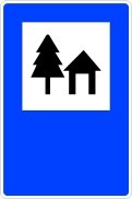 Señal: Albergue juvenil: situación de un albergue juvenil