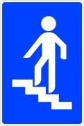 Señal: Paso superior para peatones: situación de un paso superior para peatones