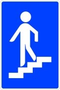 Señal: Paso inferior para peatones: situación de un paso inferior para peatones