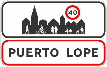 Señal: Entrada a poblado