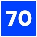 Señal: Velocidad máxima aconsejada